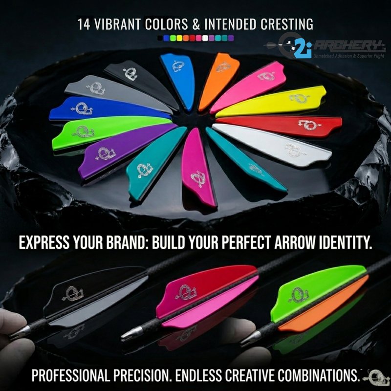 Q2i Fusion X-II | 2.5" | 36pk | White High-Performance Arrow Fletching Vanes with Tri-Fusion Adhesion Technology for Target Archery