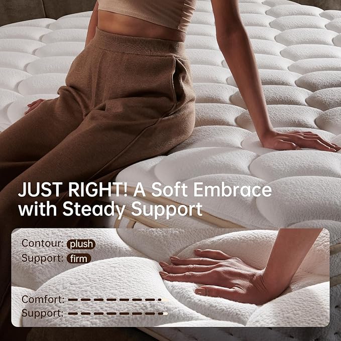 King Mattress 14 Inch, Medium Firm Hybrid with Memory Foam for Pressure Relief & Spinal Alignment - Supportive Comfort Without Sinkage, Superior Zoned Support, Extra Lumbar Support, Motion Isolation
