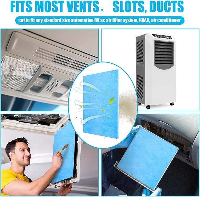 Frienda 20 x 91 Inch Merv 6 Reusable Air Vent Filter Cut to Size Electrostatic
