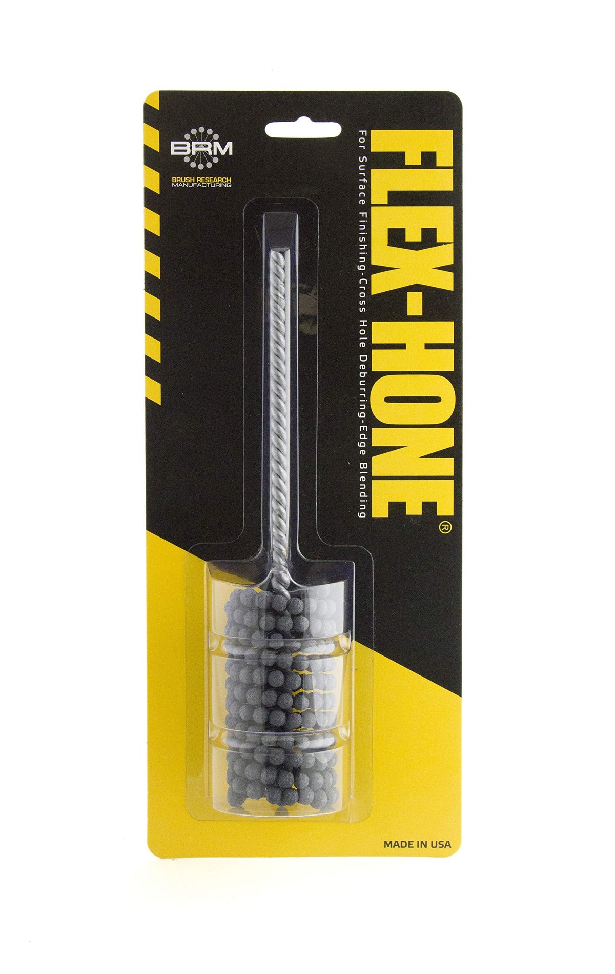 Brush Research BC11212 FLEX-HONE®, 1-1/2" (38mm) Diameter, 120 Grit, Silicon Carbide, For Mild Steel, Stainless Steel, Cast Iron and Softer Ferrous Materials