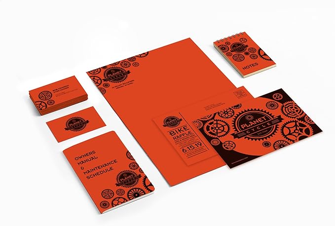 Neenah Astrobrights Color Cardstock, 65 lb Cover Weight, 8.5 x 11, Orbit Orange, 250/Pack (Pack of 2)