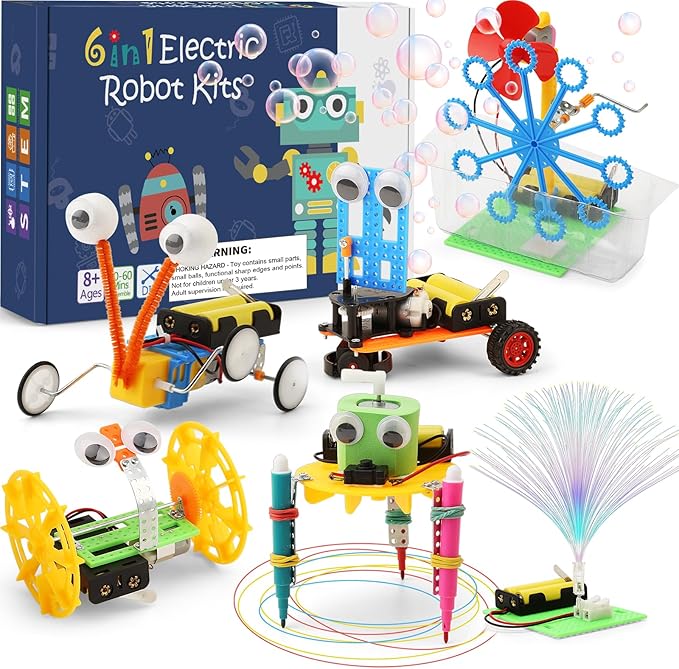 STEM Robotics Kits for Kids Science Kits Ages 8-10 8-12, Build A Engineering Robot Building Toys Science Experiments Projects, STEM Toys Activities for Boys Girls Age 8-12