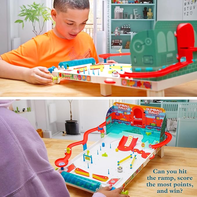 Thames & Kosmos Pinball Machine Maker STEM Experiment Kit Toy of the Year Finalist - Build a Reconfigurable Pinball Machine, Explore Physics, Force, Motion, Gravity, Simple Machines, Gumballs Included