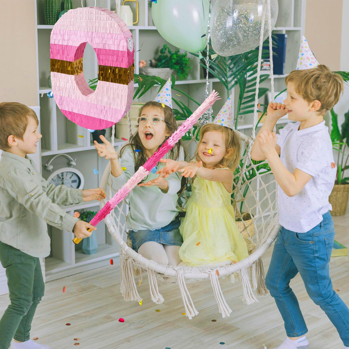 PCFING 30 Inch Piñata Stick Kit Pink Very Sturdy Will Not Break, Suitable for Boys Girls Adults Can Have Fun at Any Party