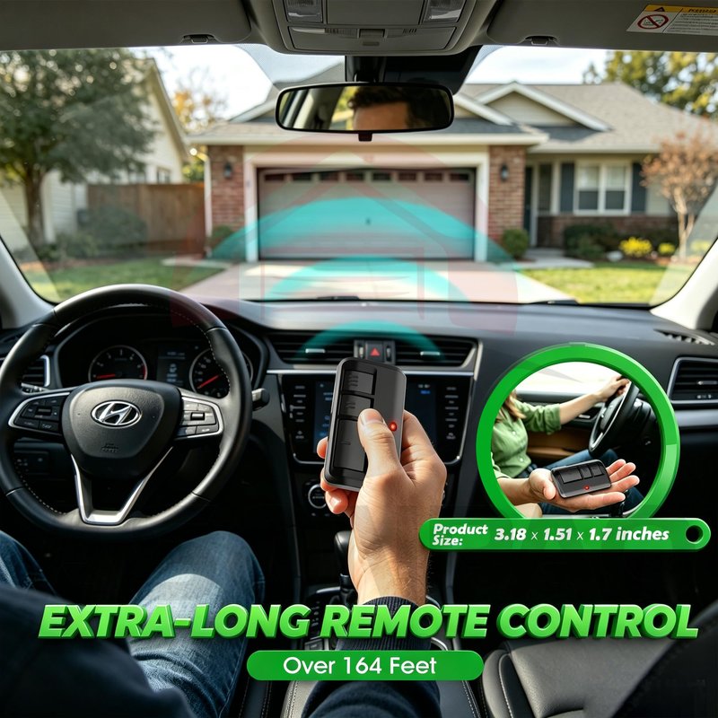 ASONPAO 2-Pack for Chamberlain 953EV-P2 953ESTD Universal Garage Door Opener Remote FCC Certified 3-Year Warranty