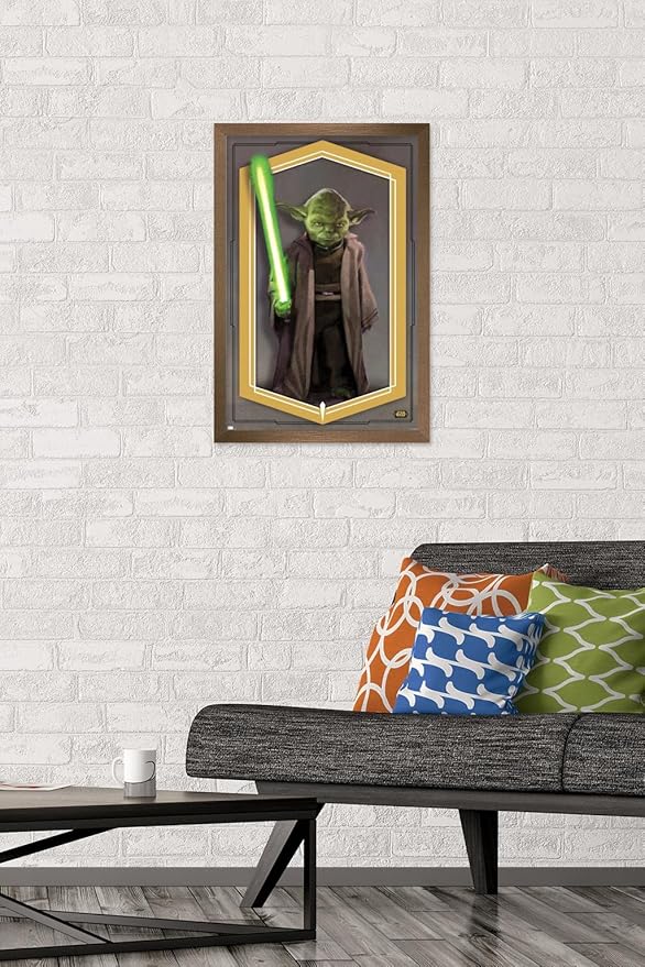 Trends International Star Wars: The High Republic - Yoda Wall Poster, 14.725" x 22.375", Bronze Framed Version