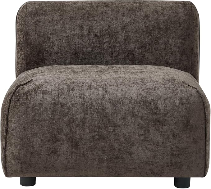 Christopher Knight Home Milio Modern Accent Chair with Ottoman Foot Rest, Wooden Frame Club Chair and Ottoman, Comfy Living Room Lounge Chair with Coffee Table, Single Sofa and Footstools, Brown