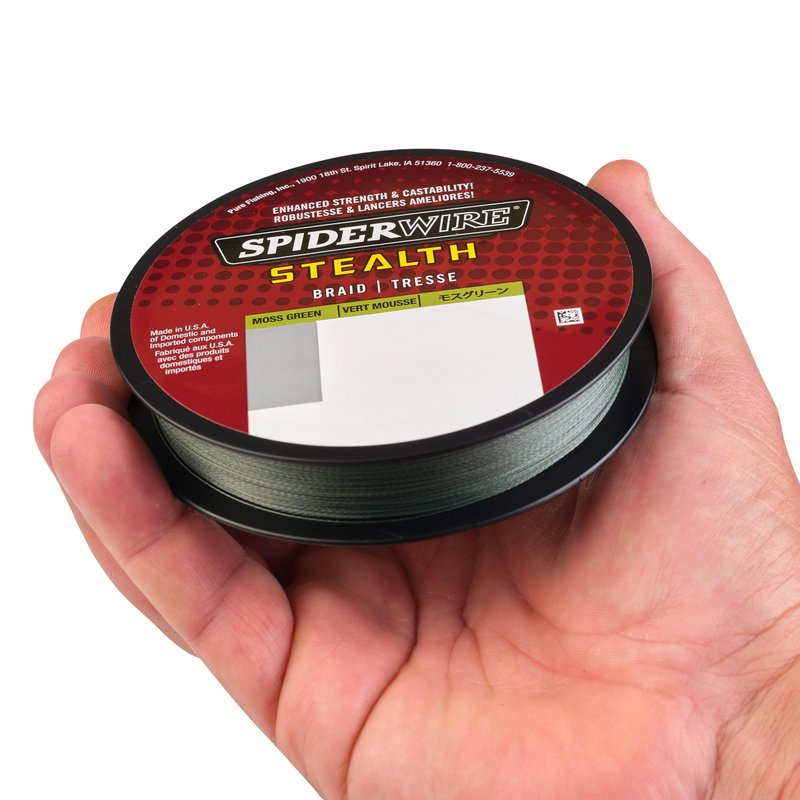 SPIDERWIRE SCS10G-125 Braided Stealth Superline, Moss Green, 10 Pound, 125 Yards