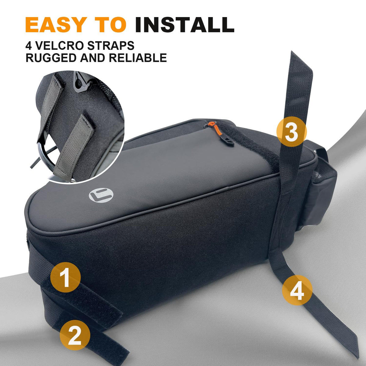 NDakter Bike Bags for Bicycle Rear Rack - 10L Waterproof 3 IN 1 Ebikes Trunk Bag with Water Bottle Holder, Reflective Electric Bike Saddle Panniers with Shoulder Strap for Commuter Travel Outdoor