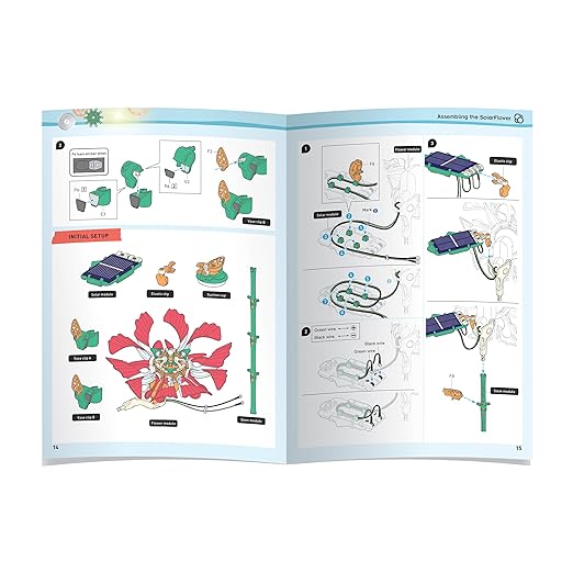 Thames & Kosmos SolarFlower Ruby Ripple STEM Kit | Build a Motorized Solar-Powered Flower with Spinning, Colorful Petals, Educational Gift for Kids Ages 8+, Adults