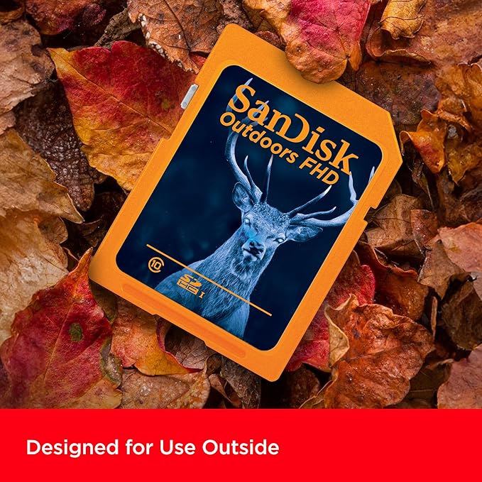 SanDisk 32GB 4-Pack Outdoors FHD SDHC UHS-I Memory Card (4x32GB) - Up to 100MB/s, C10, Trail Camera SD Card - SDSDUNR-032G-GN6V4
