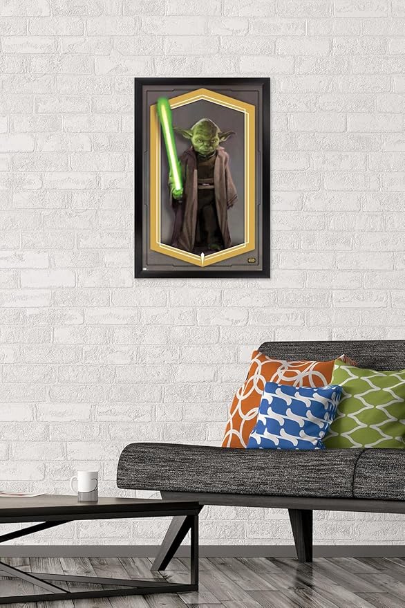 Trends International Star Wars: The High Republic - Yoda Wall Poster, 14.725" x 22.375", Black Framed Version