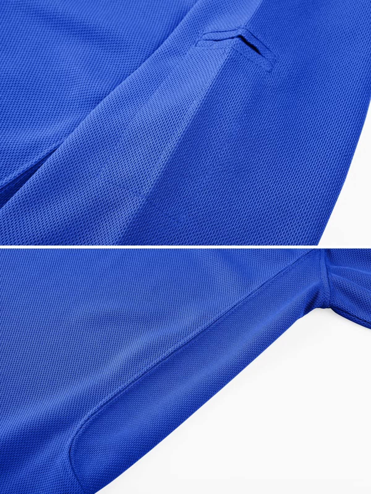MAGCOMSEN Work Polo Shirts for Men Golf T-Shirts Quick Dry Shirts Summer Shirts Golf Polo Shirts for Men Blue L
