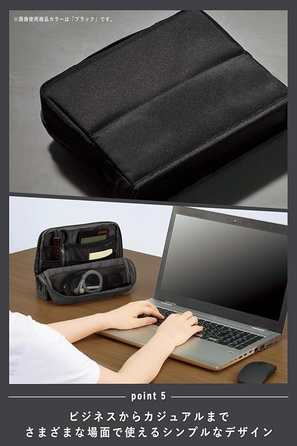 KOKUYO Pencil Case Pouch, Haco-Biz Standing Pen Pouch Bag, Foldable Stand up Pencil Holder Organizer, Large Capacity Portable Pencil Box for School Office Supplies