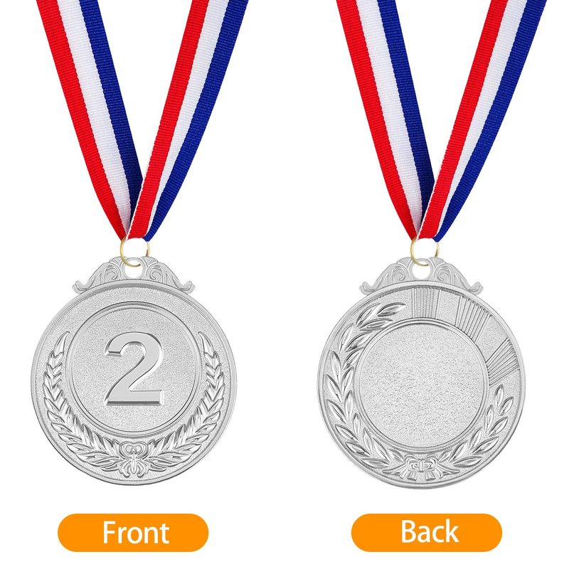 Awpeye 24 Pieces Award Medals 1st 2nd 3rd (Gold, Silver, Bronze) Metal Style Winner with Neck Ribbon, 2 Inches