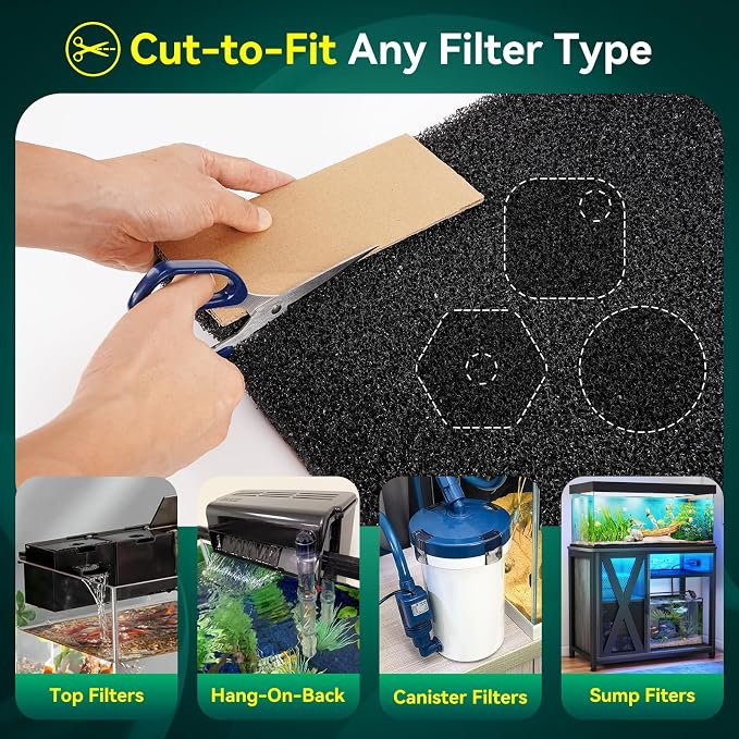 Borlech Aquarium Bio Filter Sponge Pad