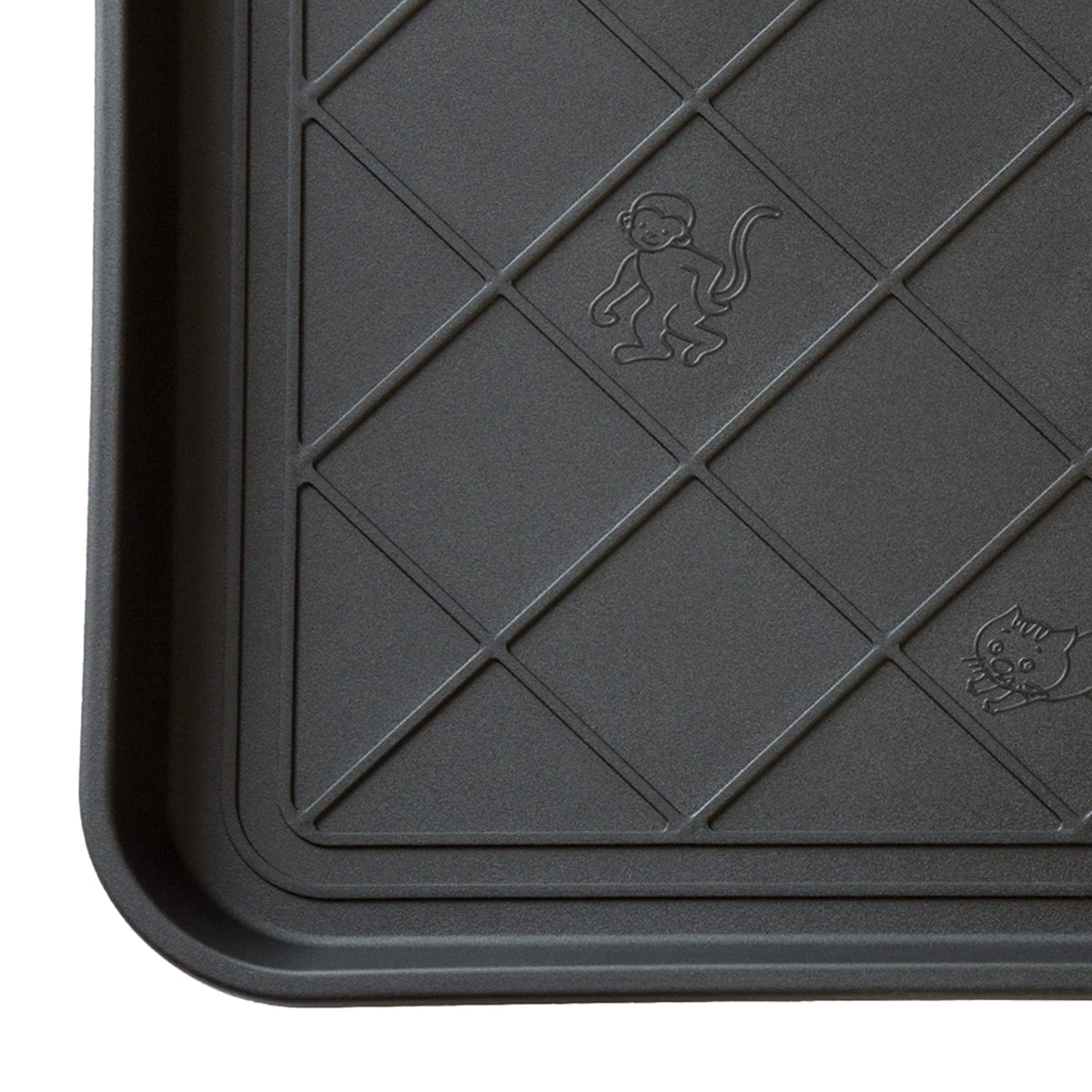 All-Weather Boot Tray - Water-Resistant Plastic Mud Pan, Pet Food Tray, and Outdoor or Indoor Shoe Mat for Entryway by Stalwart (Black)