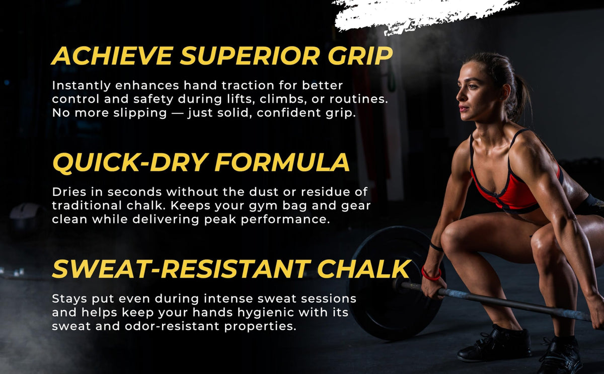 Leviathan Strength | GRIPPA | Liquid Chalk | Mess Free Gym Chalk for Weightlifting | Gymnastics | Rock Climbing | Dancing | Sweat Resistant | The Ultimate Grip Enhancer |