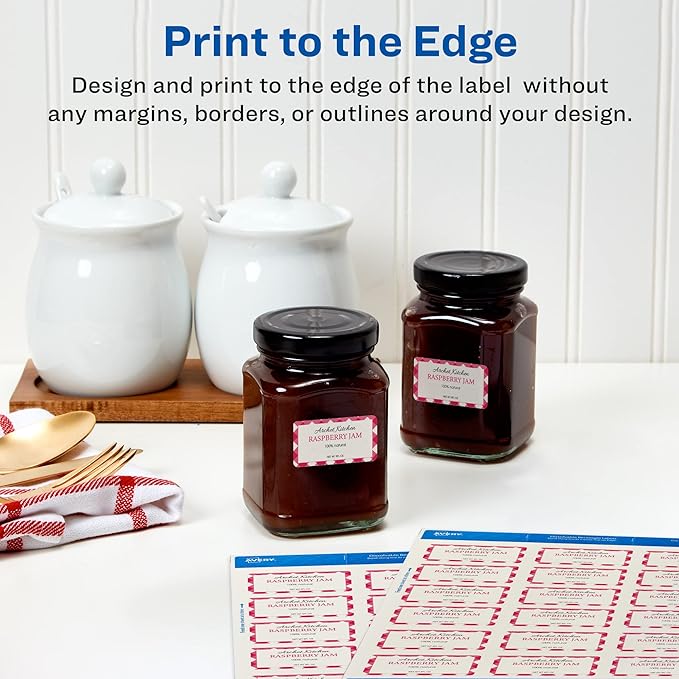 Avery Printable Dissolvable Rectangle Labels, 1-1/4" x 2-3/8", White, 90 Customizable Labels (4224)