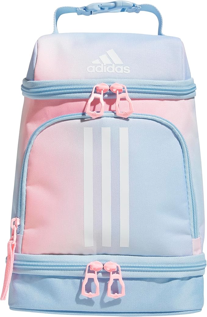 adidas Excel Insulated Lunch Bag, Cooler with Zipper, Pocket for Ice Pack, and Clip, Temperature Control Insulation