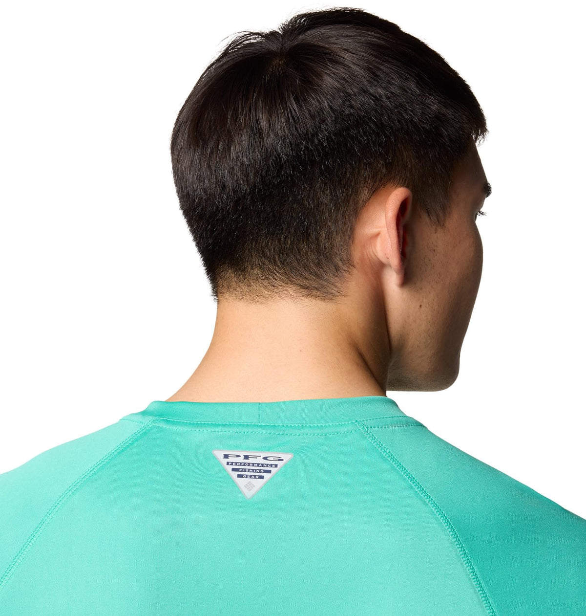 Columbia Men's PFG Terminal Tackle Long Sleeve Fishing Shirt, Glaze Green/White Logo, X-Large