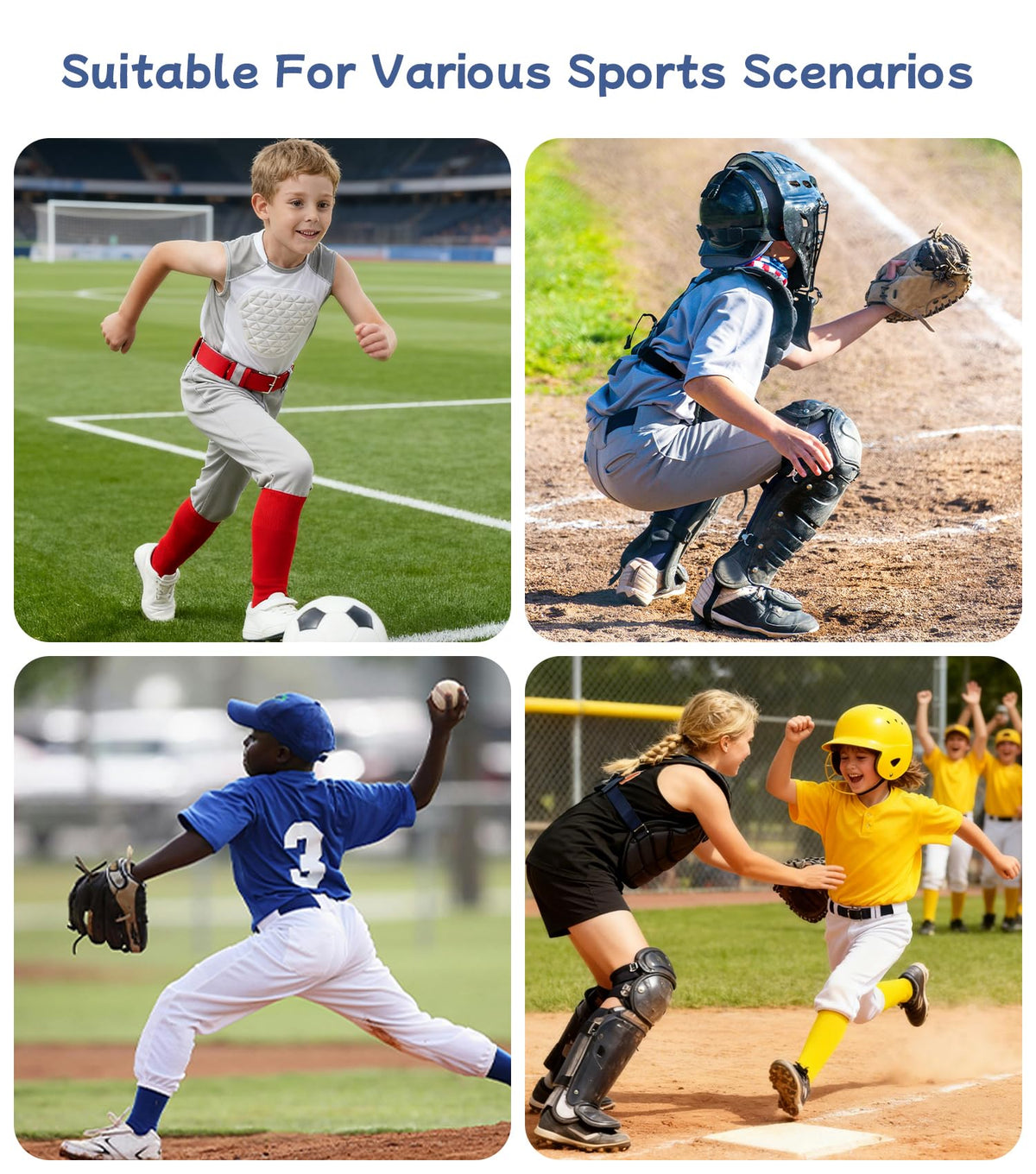 QBK 2T/3T/4T/5T to Youth Toddler Boys Knicker Baseball Pants Girl Softball Pants Kids Tee Ball Pants (Light Grey L)