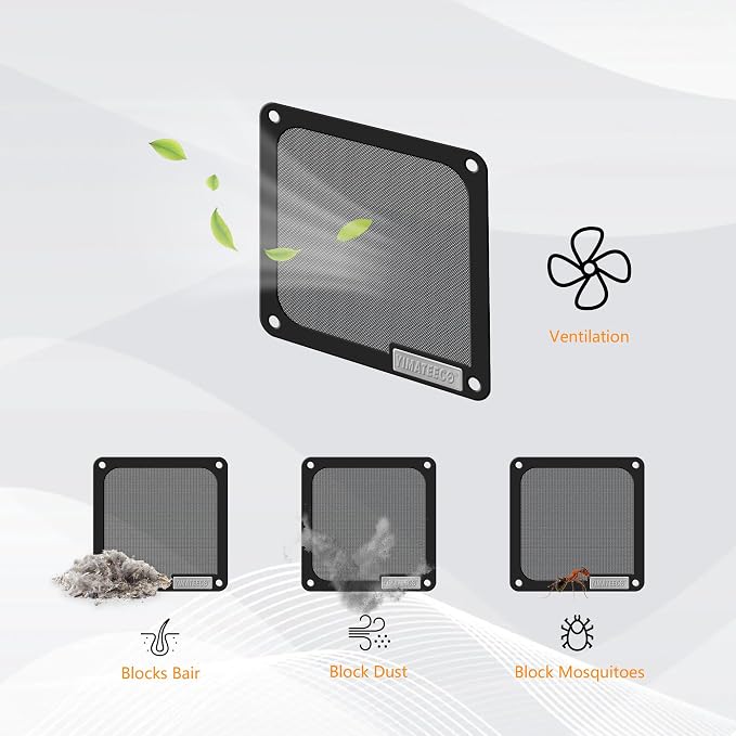 120mm Dust Filter PC for Computer Cooler Fan/PSU/Routers PVC 50 Mesh, Computer