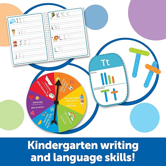 Learning Resources Skill Builders! Kindergarten Writing - Alphabet Activities, ABC Letter recognition, Kindergarten Homeschool Supplies, Ages 5+