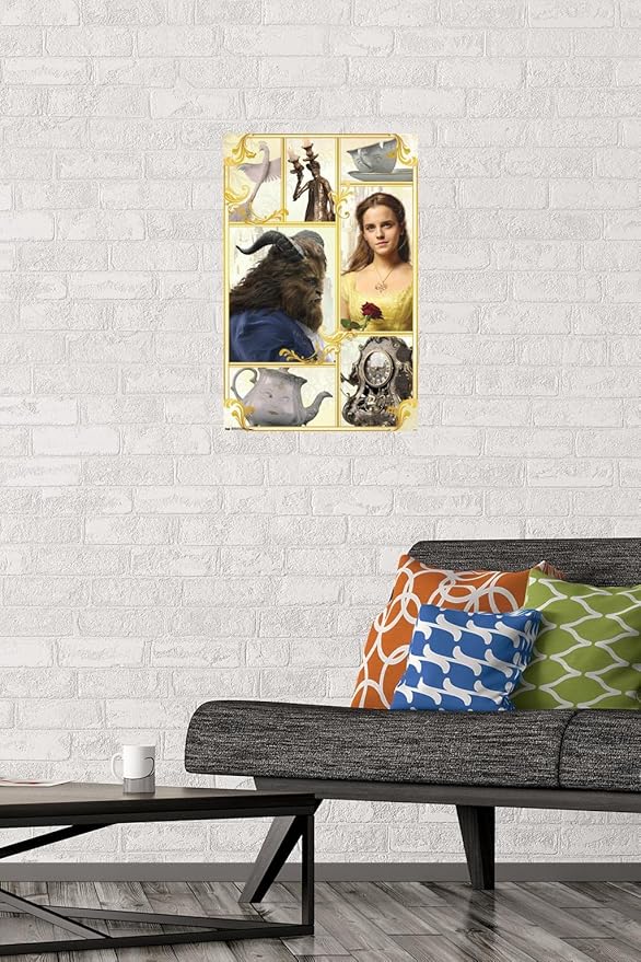 Trends International Disney Beauty And The Beast - Group Wall Poster, 14.725" x 22.375", Premium Unframed Version