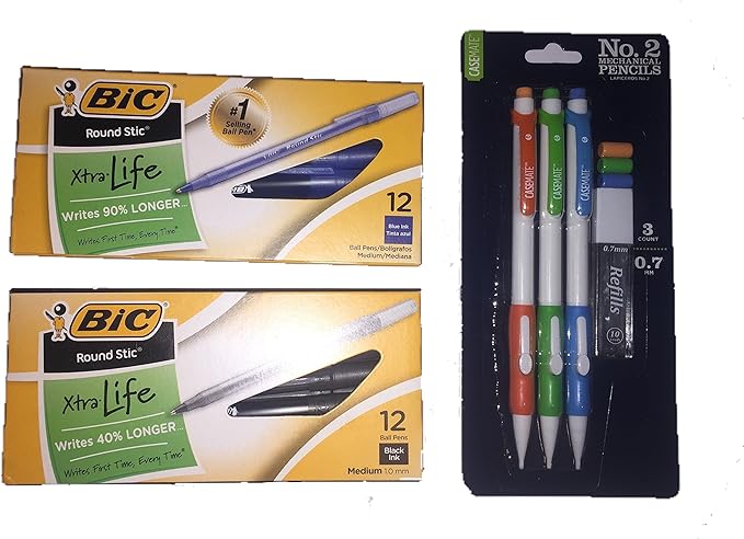 Secondary School Supply Pack - 25 Essential Items for College, High School or Middle School. Includes Pencils, Paper, Binders, Notebooks, Folders and More! 25 Piece Bundle