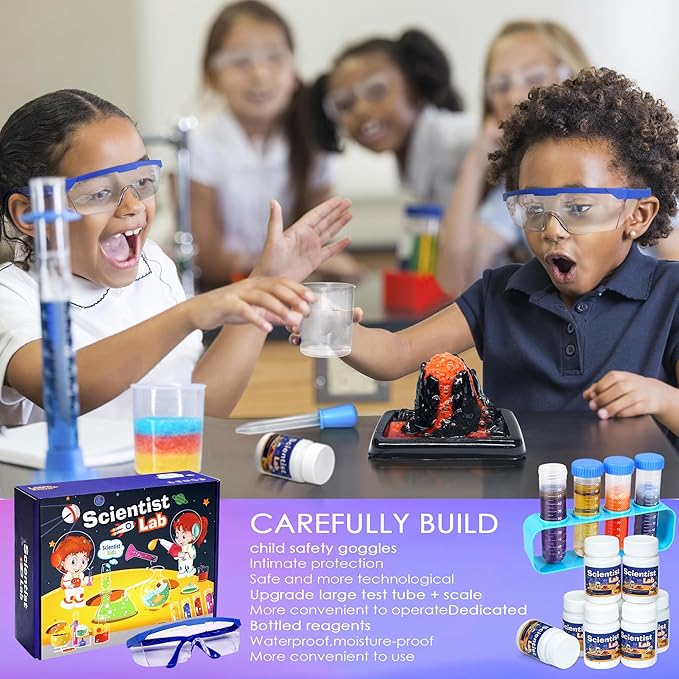 Kids Science Kit STEM Toys - Science Kits for Kids Age 6-8-12, 70 Science Lab Experiments Educational Games, 60+ PCS Science Toys, Christmas, Birthday Gift for 6-12 Year Old Boys Girls