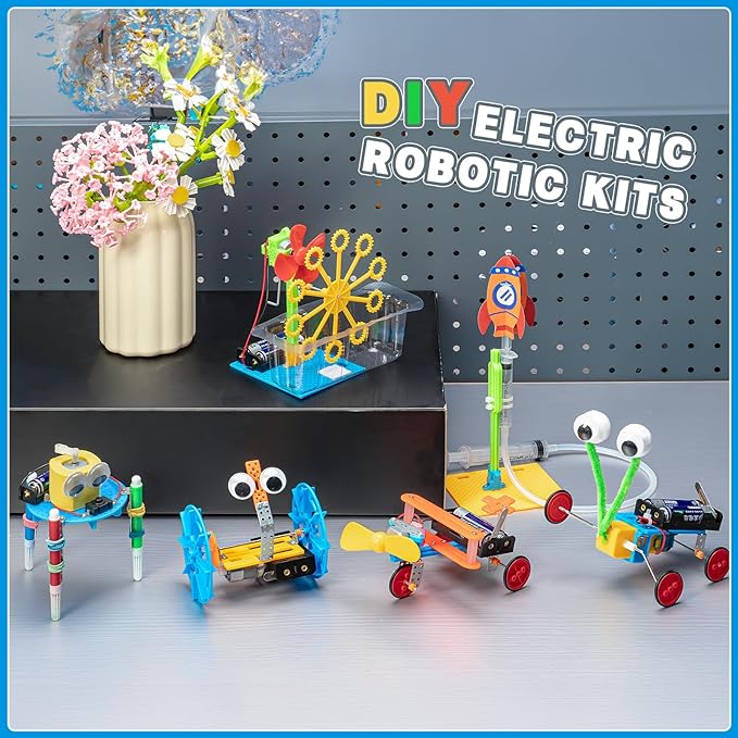 STEM Robotics Kits for Kids Age 8-12 8-10, Science Kits for Kids 8-12, STEM Toys for Boys Age 8 9 10 12 13 14 Girls Boys Birthday Gifts, Robot Building Crafts 8-12 Engineering Motor Set