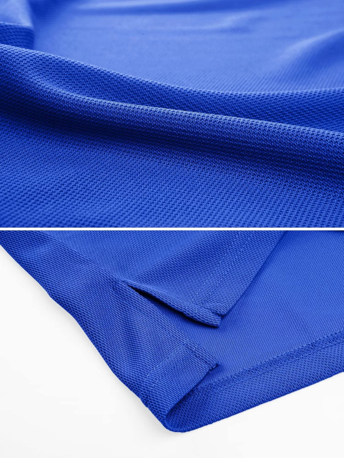 MAGCOMSEN Work Polo Shirts for Men Golf T-Shirts Quick Dry Shirts Summer Shirts Golf Polo Shirts for Men Blue L