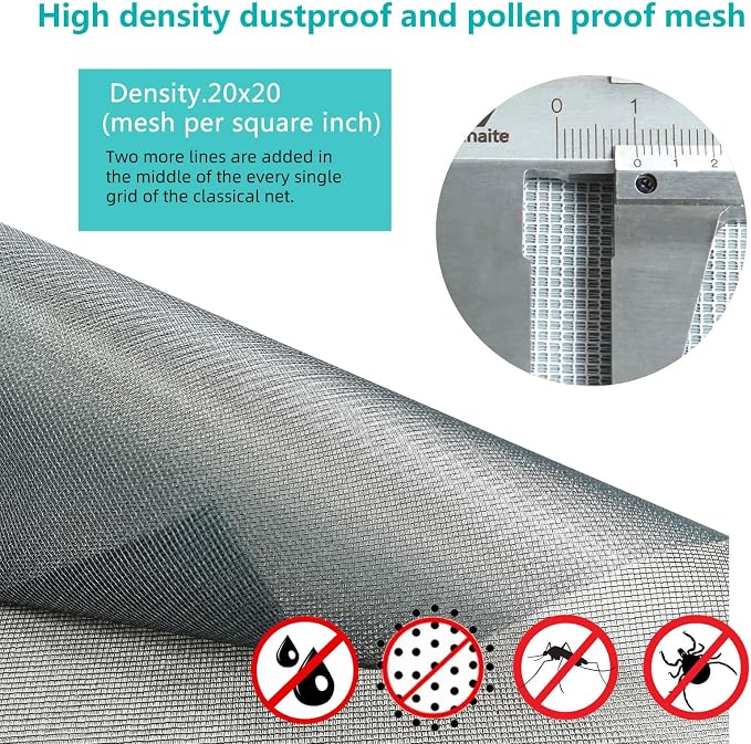 High Density dustproof and Pollen Proof net Window Screen mesh roll Used to