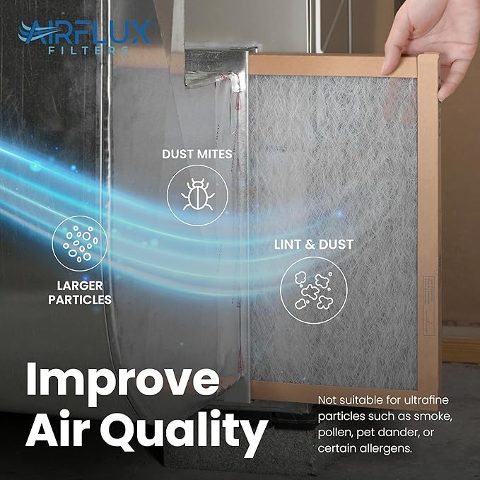 Fiberglass Air Filter -20x20x2Air Filter 12 Pack