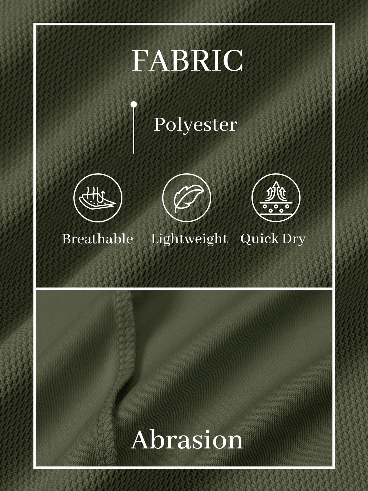 TACVASEN Mens Golf Shirt Dry Fit Mens Polo Shirts Short Sleeve Performance Golf Polos for Men with Collar Work Shirts Army Green, L