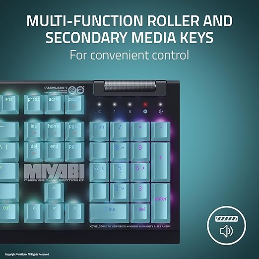 Razer BlackWidow V4 X Mechanical Gaming Keyboard: Green Switches Tactile & Clicky - 6 Macro Keys - Chroma RGB - Doubleshot ABS Keycaps - Sound Dampening & Stabilizers - Zenless Zone Zero Edition