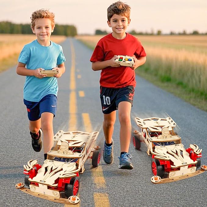 STEM Kits for Kids Age 8-10, STEM Toys for Boys 8-13, Remote Control Model Car Building Kits, Wood 3D Puzzles 8-12, Science Crafts Projects, Gifts for 8 9 10 11 12 13 14 Year Old Teen Boys Girls