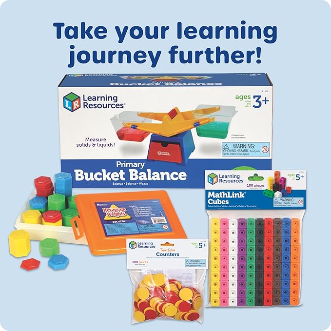 Learning Resources Primary Bucket Balance Teaching Scale - Teacher Supplies, Classroom Must Haves, Preschool Activities, Back to School, Math Manipulatives, Teaching Supplies, Toddler Science