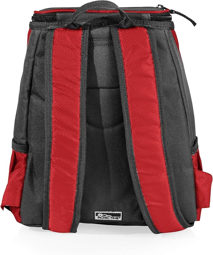 PICNIC TIME Disney Mickey Mouse Backpack Cooler, Insulated Leakproof Soft Cooler Backpack, Waterproof Lunch Bag, Portable Hiking Backpack Ice Chest for Picnic, Beach, Camping & Travel (Red Gray)