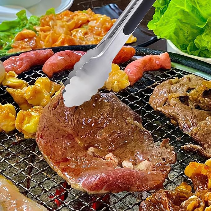 12 Pcs Serving Tongs for Cooking, Small Grill Tong