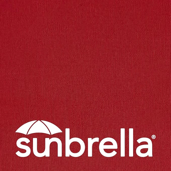 Outdoor Sunbrella Decorative Pillows with Coconut Button Pack of 4, 16" x 16" Outdoor Pillow Set for Couch Bed Throw Patio Sofa, Canvas Jockey Red