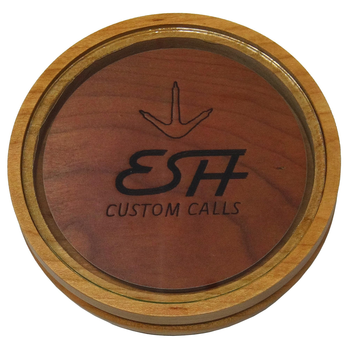 ESH Cherry Glass Turkey Pot Call with Dymondwood Striker – Glass Surface Friction Call for Turkey Hunting – Realistic Hen Sounds for Beginners & Experienced Hunters