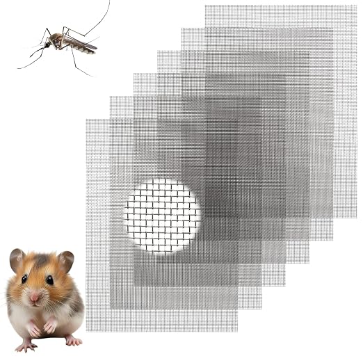 6 Pcs Stainless Steel Wire Mesh Sheet 20 Mesh Air Vent Fine Meshs 1mm Hole