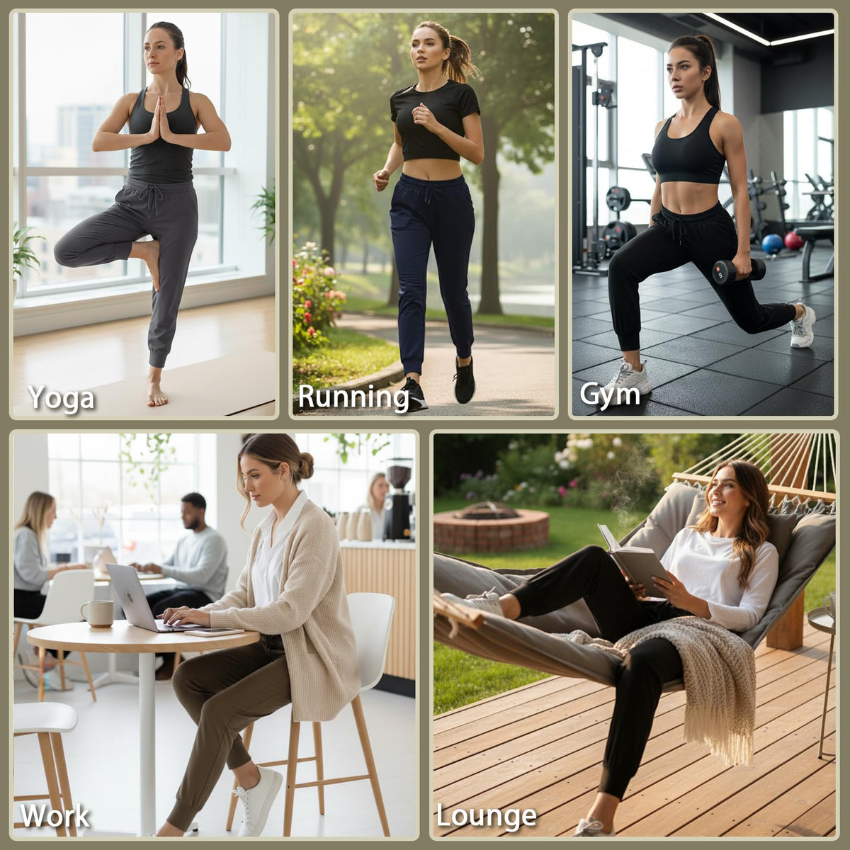 FULLSOFT Sweatpants for Women-Womens Joggers with Pockets Lounge Pants for Yoga Workout Running (Black,Large)