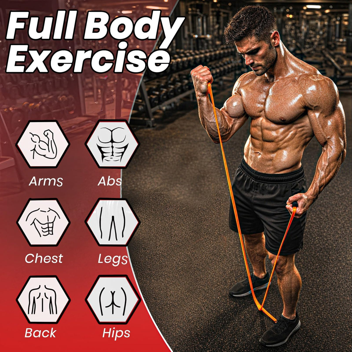 Pull Up Assistance Bands Set for Men & Women – Resistance Bands for Workout, Exercise, Body Stretching, Muscle Training, and Physical Therapy