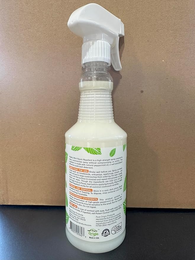 Mighty Mint Peppermint Oil Roach Repellent Spray – Natural Cockroach Killer for Indoor & Outdoor Use – Plant-Based Insect & Pest Control – 16 oz (Pack of 2)