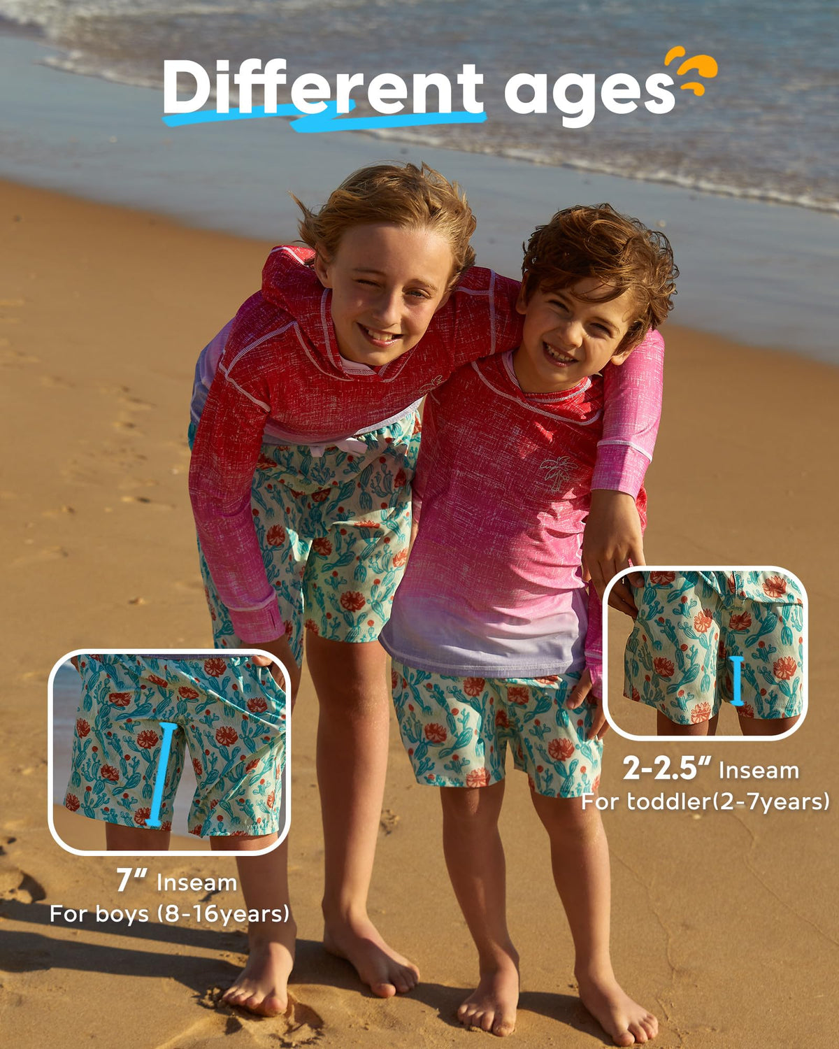 maamgic Boys Swim Trunks Stretch Quick Dry Swim Shorts Cactus Green 3T