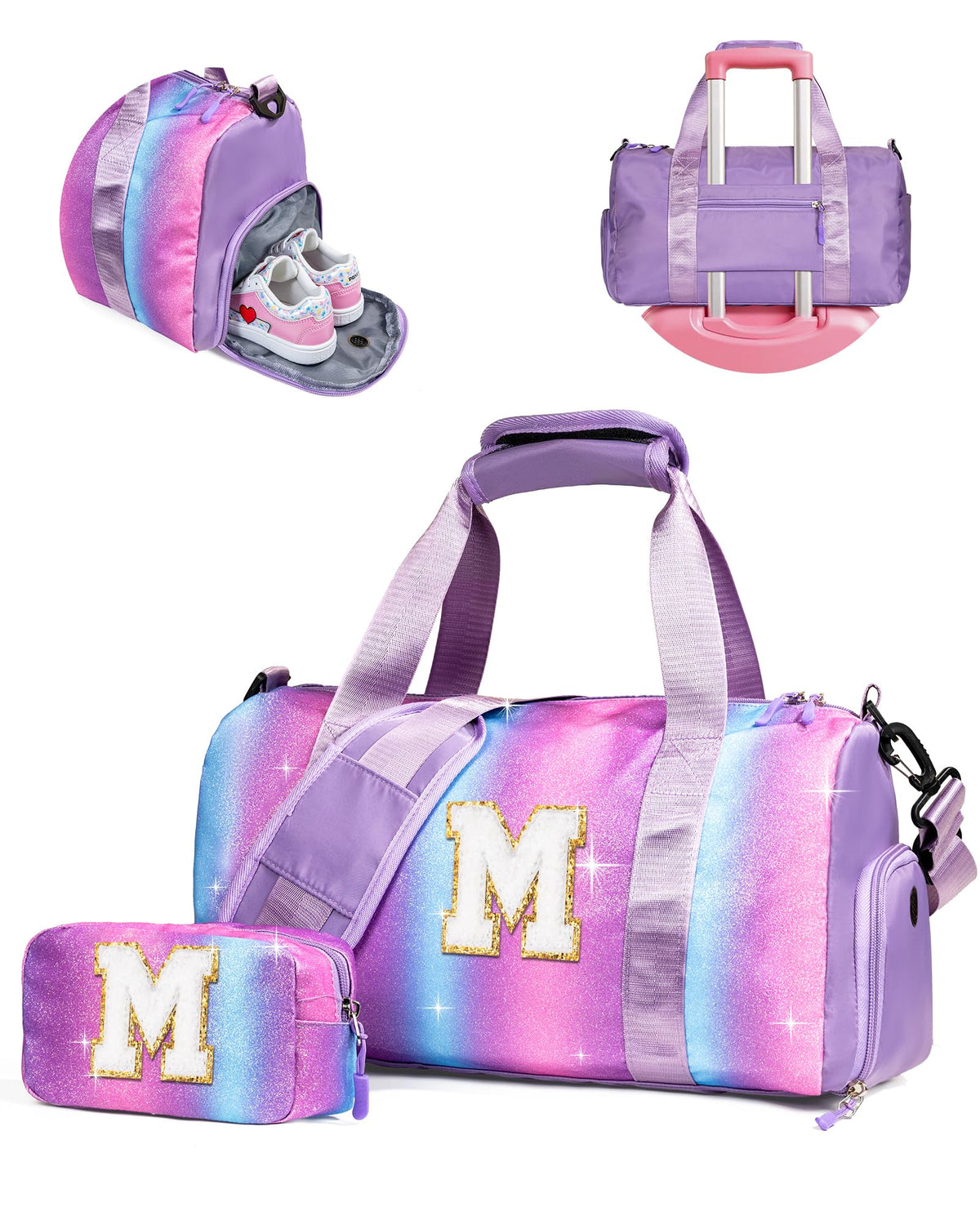 Vogewood Cute Preppy Gifts for Girls-Girl Gym Bag with Shoe Compartment