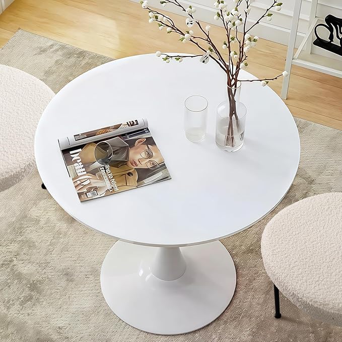 SoarFlash Kitchen Table and Chairs for 2, 24" Dining Table Set for 2 with Velvet Upholstered Chairs, 3 Piece Round Kitchen Table Set, Dining Room Table Set for Small Space, Apartment